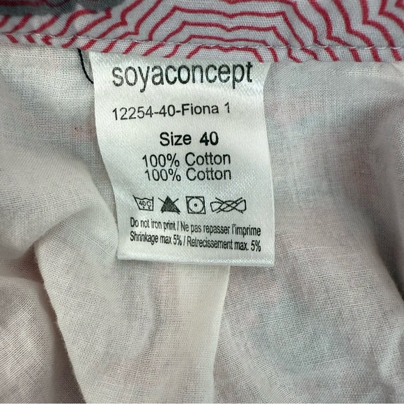 Soyaconcept skirt pleated paisley Chic Floral A-Line Skirt - Red and Pink - Picture 10 of 12